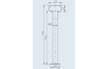 Pevná podpera WINTERHOFF RSR48-700 pre plošinový príves s nosnosťou 150 kg 48 mm 700 mm