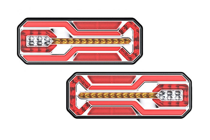 Zadné svetlá TruckLED L1949+L1950 LED kábel 0,45 m 6 funkcií ľavý+pravý