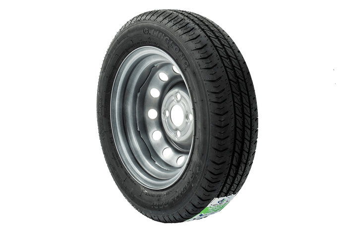 Sada dvoch kolies na prívesy UNITRAILER / TEMARED / TANATECH / MARTZ LINGLONG PNEU 155/70 R13 75N UNITRAILER RIMS 4Jx13" 4x100 ET:30