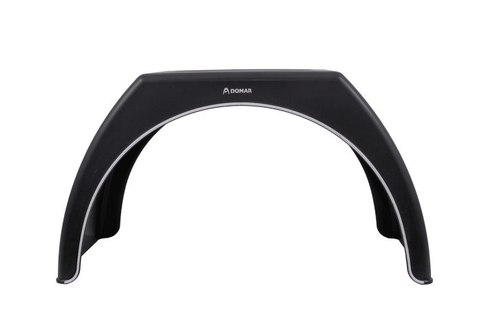 Dvojitý blatník pre príves 15-16" DOMAR DK3120 s plochým oblúkom kolesa 1000/510 mm s bielym ráfikom