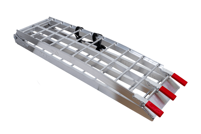 Skladacia hliníková rampa UNITRAILER ALR002 pre príves 221 cm 340 kg s popruhom