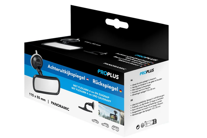 Panoramatické spätné zrkadlo ProPlus 750641 s držiakom a prísavkou 55x115 mm
