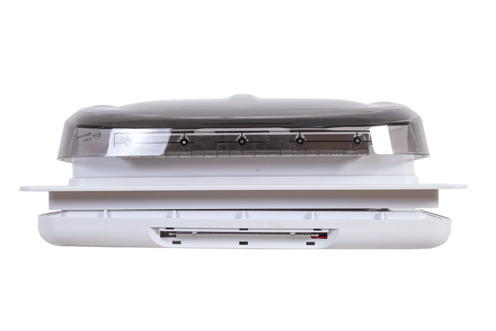 Automatický strešný ventilátor PUNDMANN PLUS FAN pre karavany s osvetlením, roleta 400×400 mm