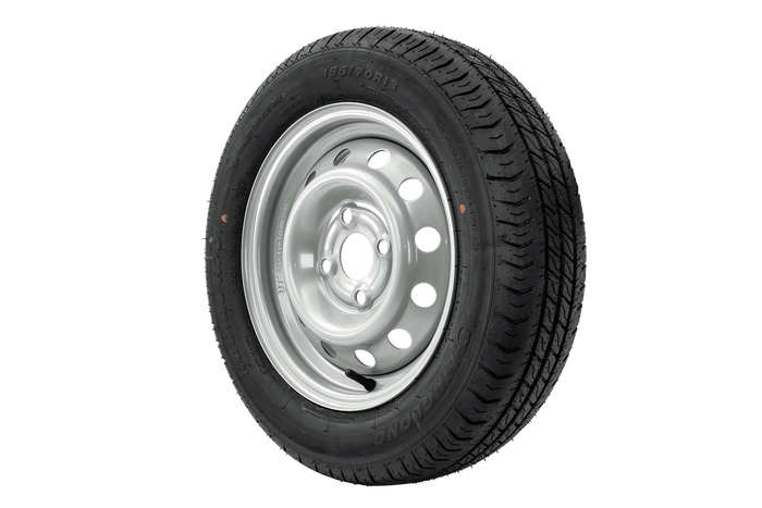 Sada dvoch kolies na prívesy UNITRAILER / TEMARED / TANATECH / MARTZ LINGLONG PNEU 155/70 R13 75N UNITRAILER RIMS 4Jx13" 4x100 ET:30