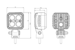 Bezpečnostná LED lampa WAŚ 2243 W267, modrá výstražná kontrolka