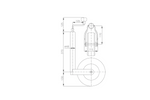 Oporné koleso so svorkou WINTERHOFF ST48-260LB+KLE48 150 kg 48 mm 500-710 mm