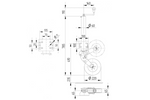 KNOTT ATK60 zosilnené oporné koleso s rukoväťou 350 kg 60 mm 785-1020 mm